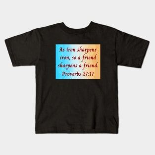 Bible Verse Proverbs 27:17 Kids T-Shirt